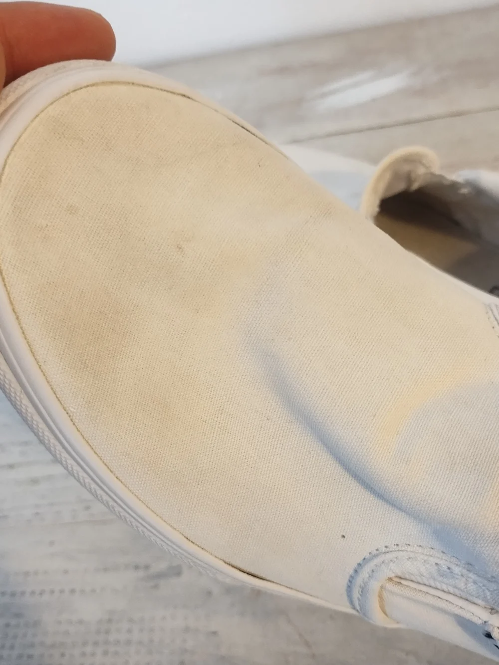Vans Off The Wall Women's Canvas White Asher Platform ST Slip- On Shoe Sz 7
